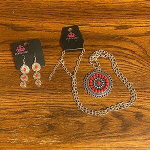 Paparazzi Silver and Red Jewelry Bundle